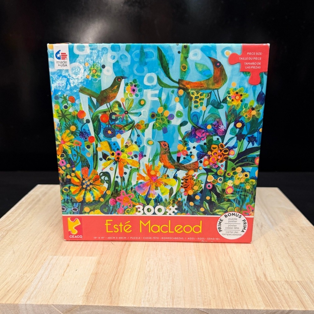 Ceaco 300 Piece Jigsaw Puzzle Esté MacLeod Birds Flowers Art Made in USA‎